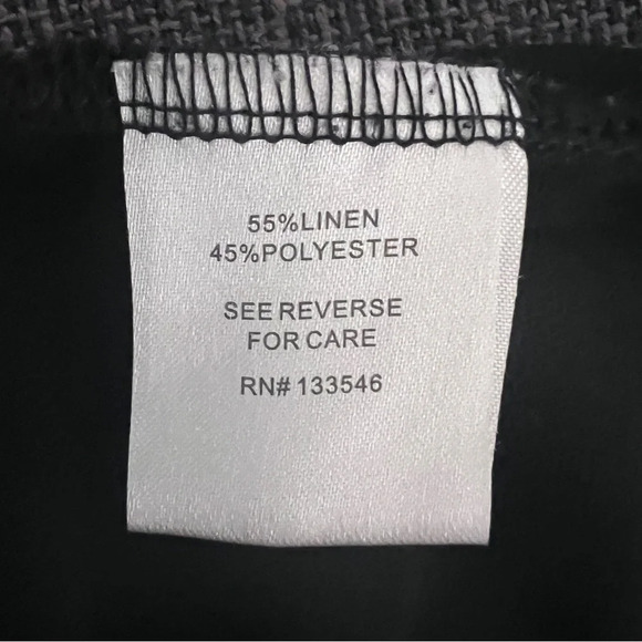 Crosby Sleeveless Black Linen Top Silver Chain Design at Neckline Size M in EUC - Picture 6 of 7